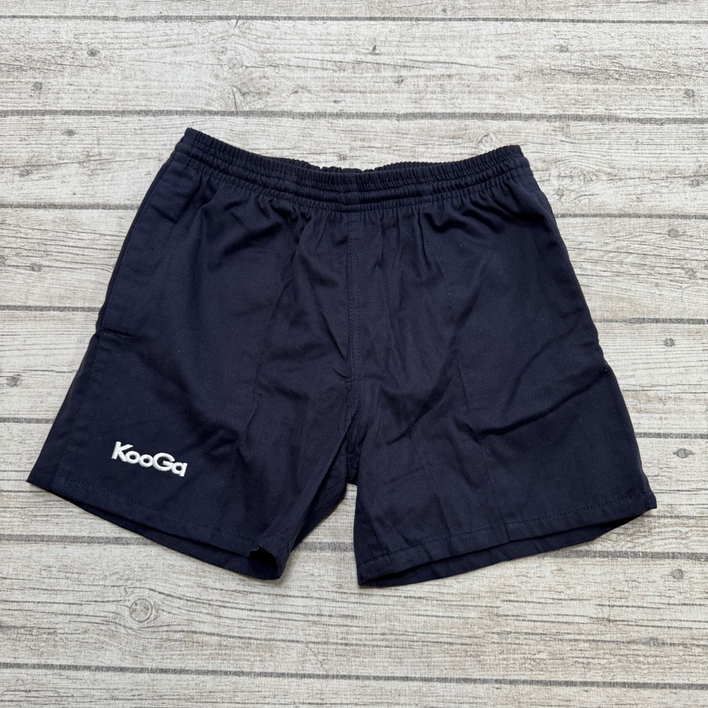 NEW KooGa Murrayfield Rugby Shorts Kids 28 Navy Blue Athletic Performance Sports